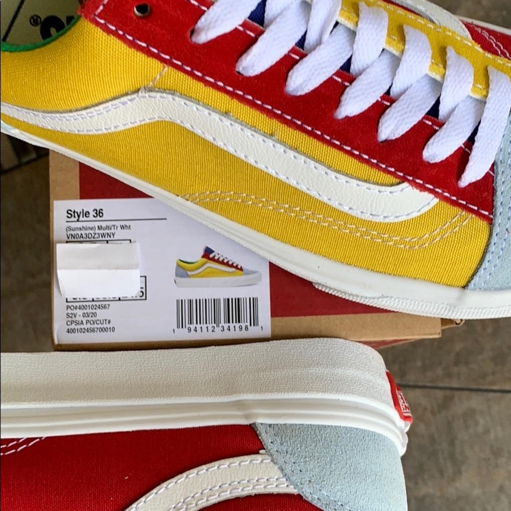 ••VANS STYLE 36 SUNSHINE multi/true white Men’s - Picture 11 of 16